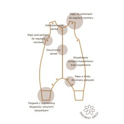 OUTLET 5: Śpiworek z nogawkami z wypełnieniem konopno-bawełnianym | Drowsy Daisy