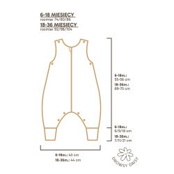 OUTLET 5: Śpiworek z nogawkami z wypełnieniem konopno-bawełnianym | Drowsy Daisy