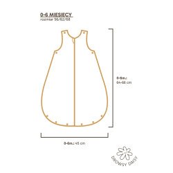 OUTLET 10: Śpiworek bez nogawek z wypełnieniem konopno-bawełnianym | Drowsy Daisy