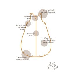 Śpiworek bez nogawek z wypełnieniem konopno-bawełnianym | Drowsy Daisy